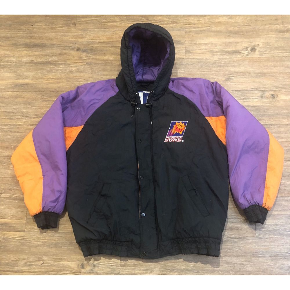 VINTAGE NBA PHOENIX SUNS HOODED PUFFER JACKET